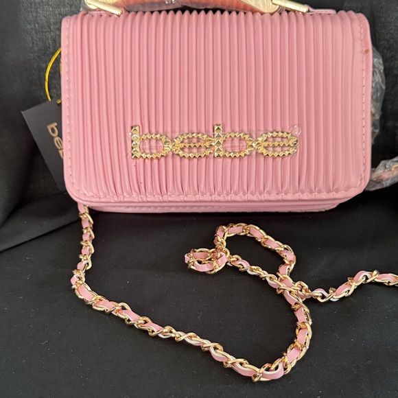 Bebe Pink Ribbed Mini Bag - Picture 3 of 8